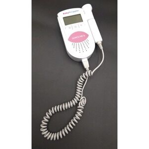 Sonoline B Baby Doppler Heart Monitor Manual Ultrasound Pink Tested No Gel
